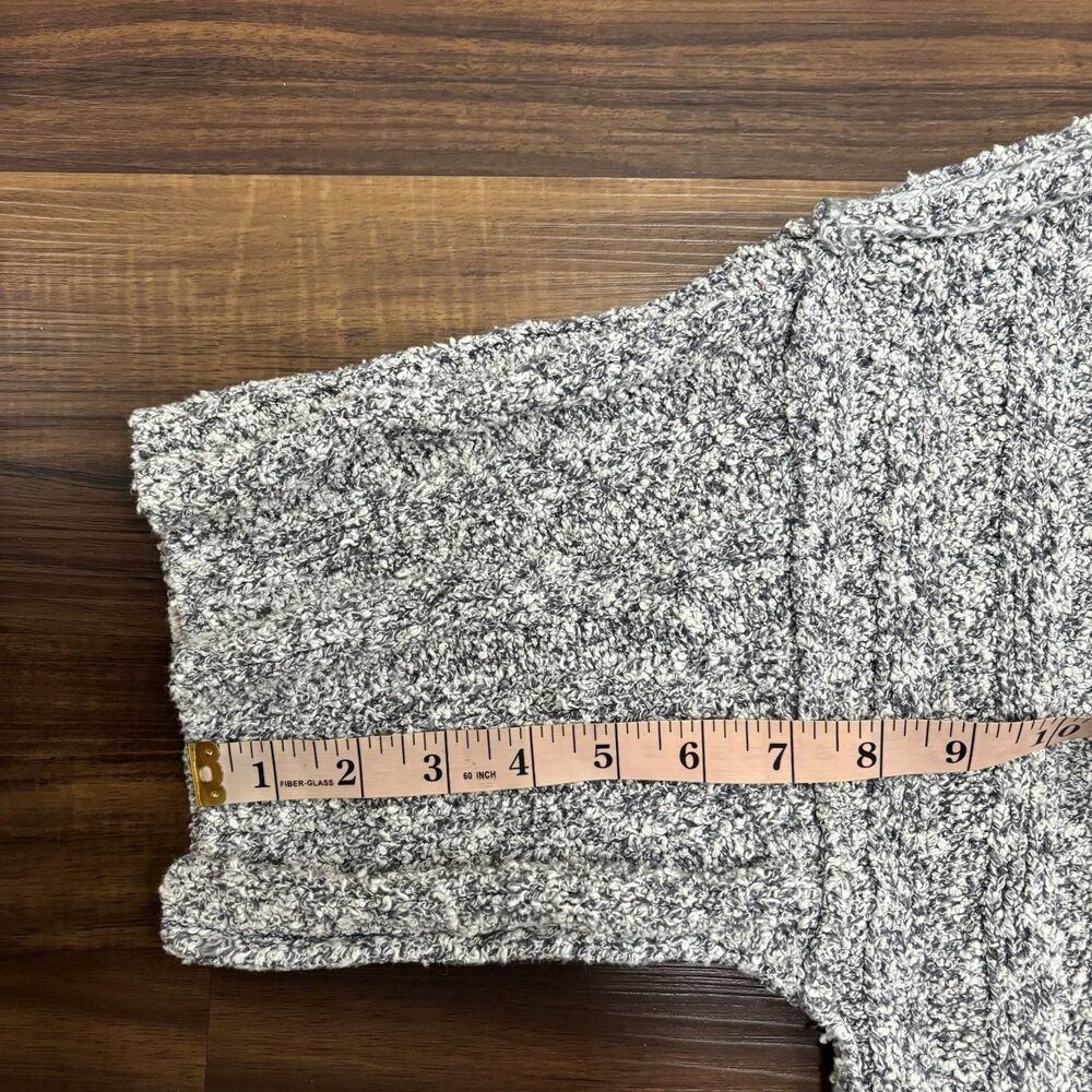 Free People Sz Medium Good Day Cropped Pullover Oversized Sweater Gray - Picture 7 of 7